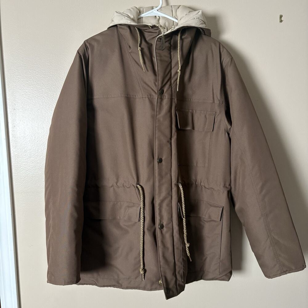 London Fog Outdoors Unlimited Mens Brown Insulated Winter Coat Size 40 Reg